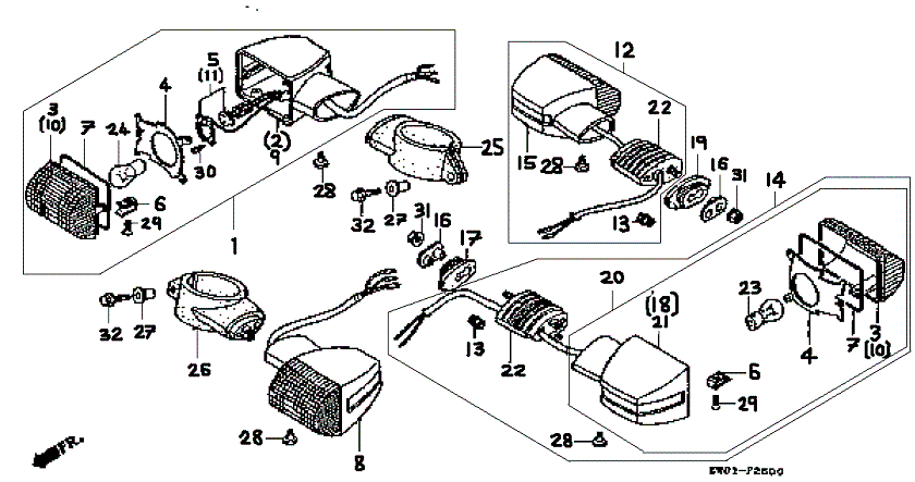 HONDA BROS Manual - ウィンカー タイプJ&K用